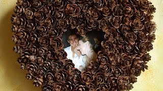 Make a Heart Shaped Pine Cone Frame - DIY Home - Guidecentral screenshot 5