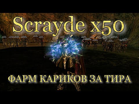 Видео: Scrayde x50 / Фарм Кариков ТИРОМ  (Grand Khavatari) / 50kkk АДЕНЫ+++ за 6 часов