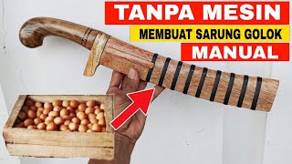 super creative❗Cara membuat sarung golok keren dari papan bekas peti telur @bangsyam22