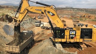 Caterpillar 6015B Excavator Loading Trucks - Sotiriadis Mining Works