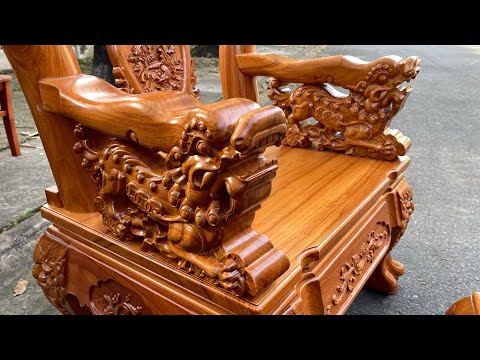 Video TAY NGUYÊN KHỐI 12 Bộ bàn ghế gỗ gõ đỏ Nghê Tuyệt đẹp... - youtube