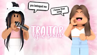 Traitor  Olivia Rodrigo Lyric Prank On Roblox ⚡