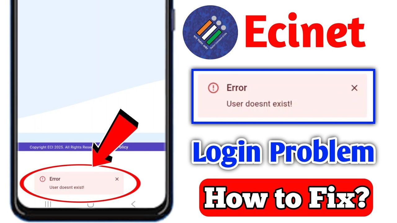 Ecinet Error User doesnt exist problem | User doesnt exist problem | User doesnt exist ecinet