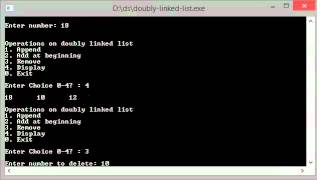 doubly linked list in C