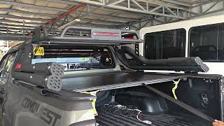 Toyota Hilux Conquest 2026 Installed Rollerlid V4 Flat Bed Cover Premium Design with Rollbar🔥