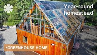 Family wraps 2-container homestead in greenhouse to improve health & mood