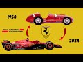 Evolution of scuderia ferrari cars 19502024