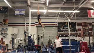 Peyton Bailey Gymnastics- double layout dismount on bars