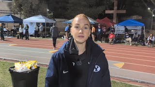 Jane Hedengren After Breaking NCAA 5000m Record at Bryan Clay Invitational [Interview]