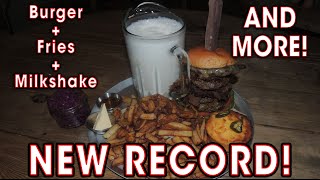 Smoke Barbecue Burger Man vs Food Challenge RECORD I Randy Santel