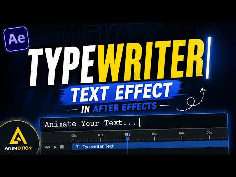 Typewriter Text Effect in After Effects | Beginner Tutorial