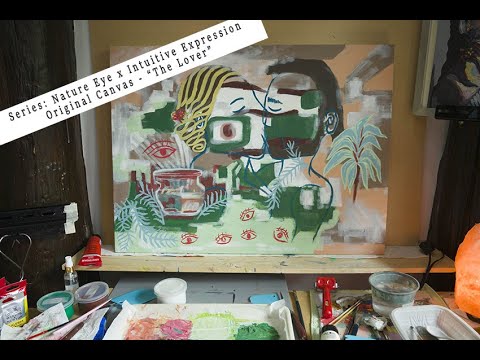 "The Lover" Orginal Contemporary Art Painting - Timelapse