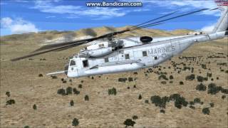 FSX CH-53 Startup and short fly