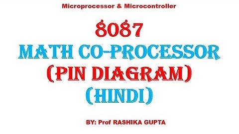 8087 Math Co-Processor Pin Diagram in HINDI