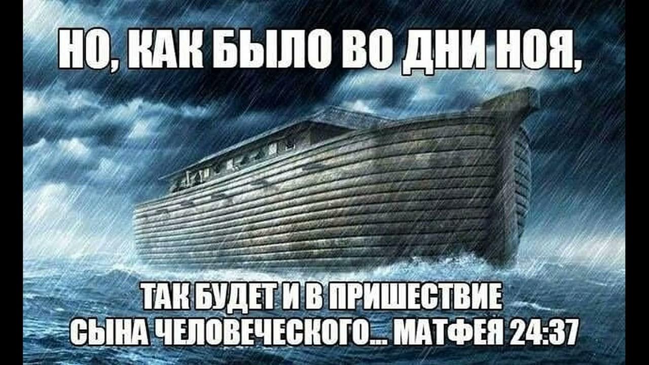 Сколько лет было ною. И будет как во дни ноя. Как было во дни ноя так будет и в пришествие сына человеческого. Пришествие сына человеческого. И будет как во дни ноя ели пили женились.