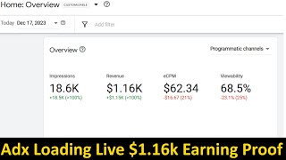 Adx Loading Live $1.16K Earning Proof || 2024 New Adx Loading Method