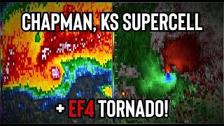 Chapman, KS Supercell Radar Loop - EF4 Tornado!
