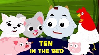 Dieci nel letto | filastrocca per bambini | numeri canzone | Rhymes in Italian | Ten In The Bed