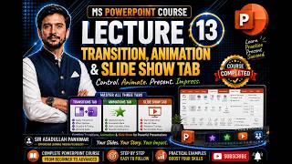 PowerPoint Transition, Animation & Slide Show Tab | Complete Tutorial | MS PowerPoint Sindhi