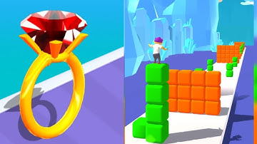 Gem Runner 3D VS Color Rider 3D  - All Levels Android iOS Gameplay