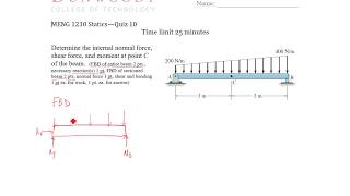 MENG 1230 Statics Quiz 10 Solution