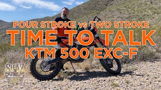 2Stroke vs 4Stroke, Husqvarna TE 300 I vs KTM 500 excf. It is getting real!