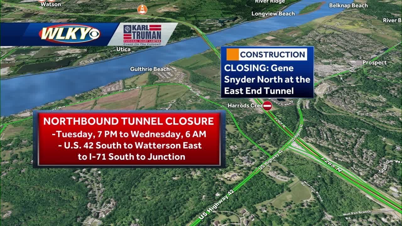 East End Tunnel closures this week in Louisville YouTube