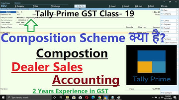 #19 Tally Prime Composition Dealer Accounting in GST | Tally Composition Scheme Entries under GST