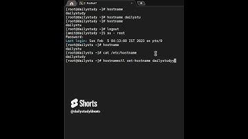 How to set hostname on Linux #Linuxstudy #linuxinterviewquestions #linuxshorts #linux #linuxcommand