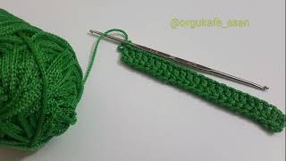 Çok faydalı bir teknik ,zincirsiz tırabzan nasıl örülür #crochetknit #knittingdesign #crochet