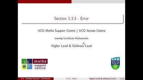 3.3.3 Error