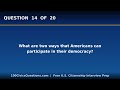 20-Question Civics Practice Test — Can You Pass? (Week 12)