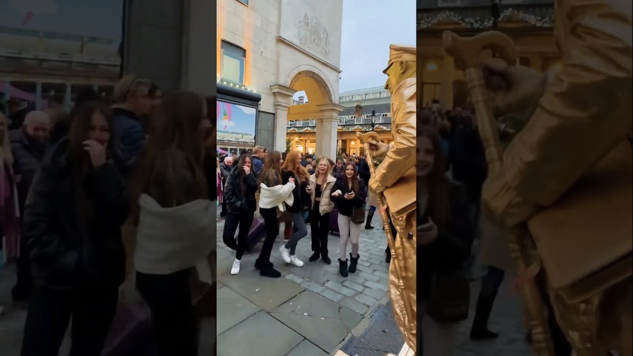 Girls getting scared by the Naughty Goldman! 