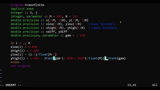 Program to Create Grid using Transfinite Interpolation