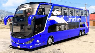 Autobús Chihuahuenses Marcopolo Paradiso G7 MP 180MX doble piso! Montañas y curvas México ATS
