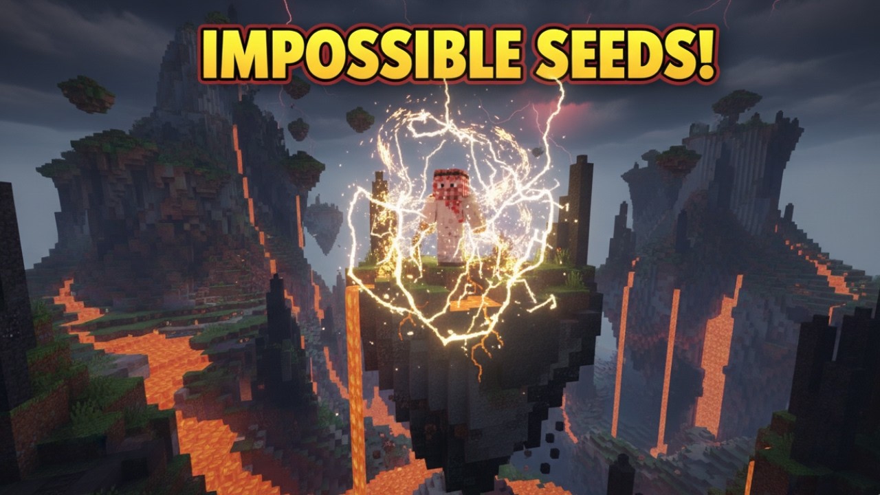 Java Impossible Seed I BEAT THE IMPOSSIBLE SEED in MINECRAFT [Pocket Edition & Bedrock ...