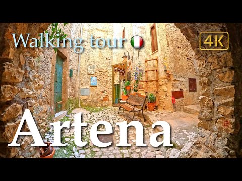 Artena (Lazio), Italy【Walking Tour】History in Subtitles - 4K