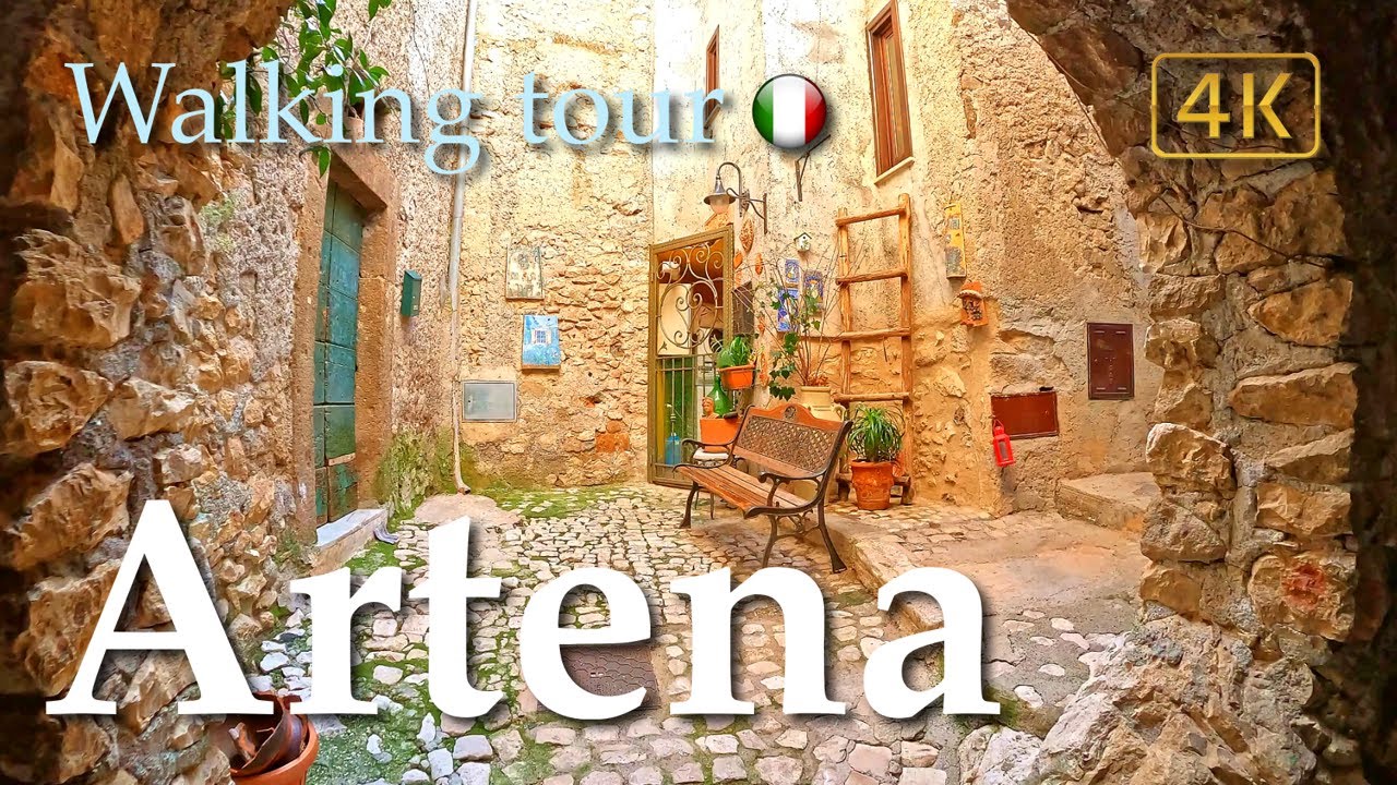 Artena (Lazio), Italy【Walking Tour】History in Subtitles - 4K