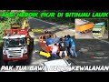 Skill Andalan Sopir Trailer Scania !!! Aksi Pkjr Bantu Motor Becak Kehabisan Nafas Di Sitinjau Lauik