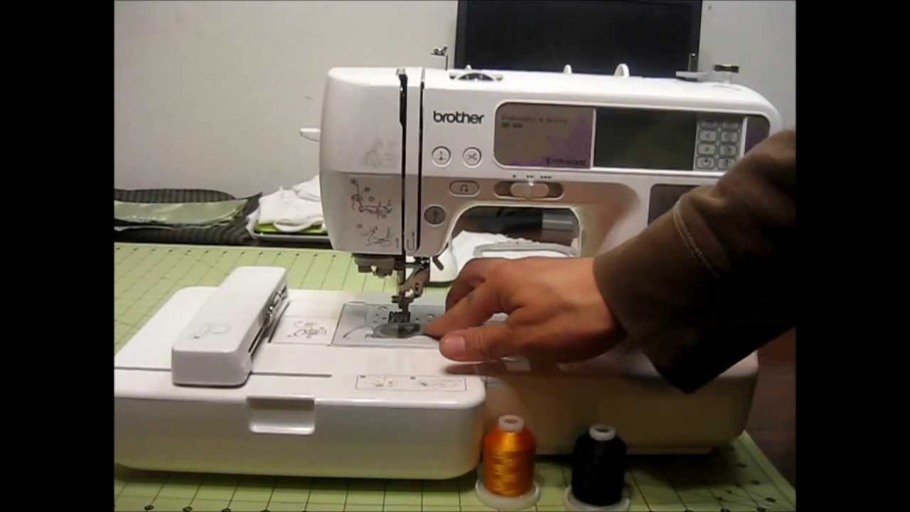 Good Look Embroidery Set Up On The Brother Se400 Embroidery And Sewing Machine Beginner Youtube