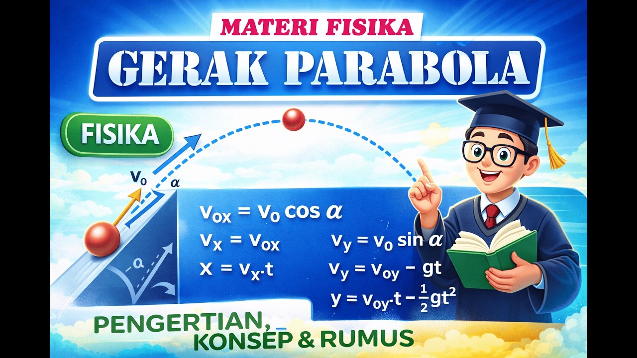 Gerak Parabola – Materi, Konsep dan Rumus Gerak Parabola (Gerak 2 Dimensi)