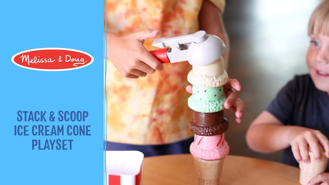 Melissa and Doug Scoop & Stack Ice Cream Cone Playset Review - What the  Redhead said