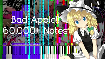 【Black MIDI】 Touhou 4 ~ Bad Apple!! | 60,000+ Notes