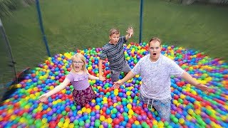 LAST to LEAVE the TRAMPOLINE Ball Pit