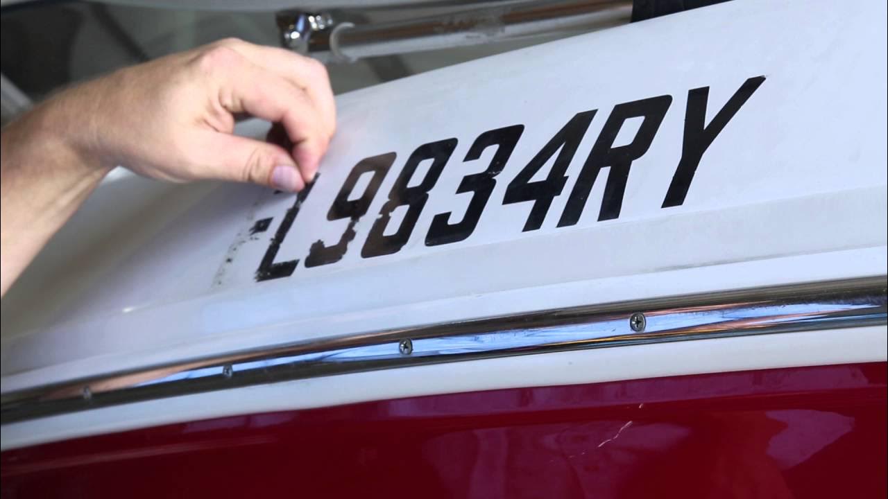 How to remove old vinyl lettering on a boat YouTube