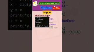 Python MCQ 99 - Iterator, Test Your Skills#python#pythonprogramming#pythoninterview#shorts#trending