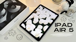 ipad air 5 unboxing (space gray) ⛄️📦