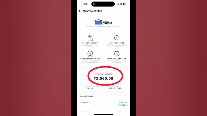 How to add Gift Card 🎁 on Myntra | #shorts #myntra #viralshorts #giftcard