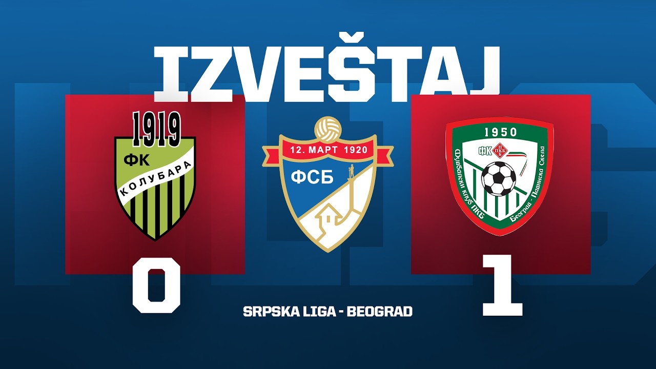 KOLUBARA - PKB 1950 Srpska Liga Beograd 25/26 - 14. Kolo