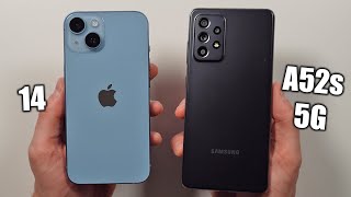 iPhone 14 vs Samsung A52s 5G 🔥 Speed Test